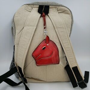 Horse Country Western Handmade Leather Zipper Mini Wallet Wristlet Equestrian